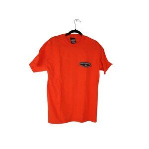 Harley-Davidson Mens Orange Battlefield T-Shirt M Gettysburg Pennsylvania 100% C